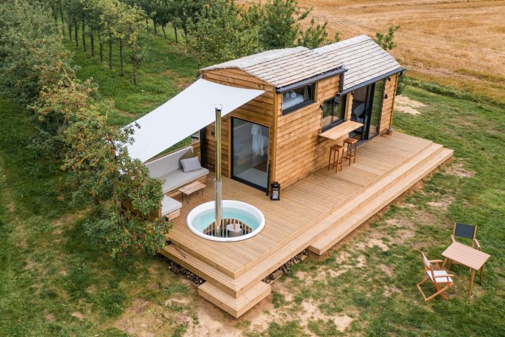 Tiny House mit privatem Whirlpool